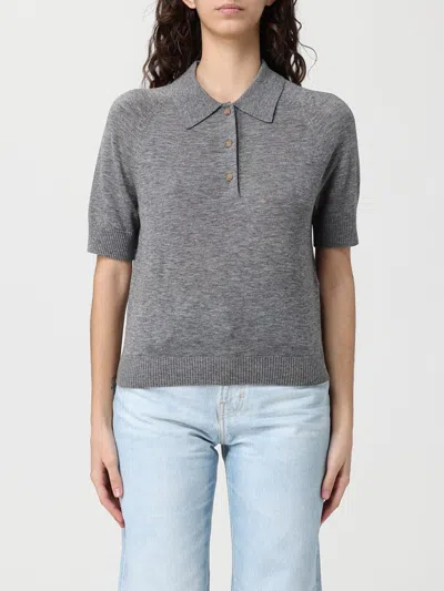 Victoria Beckham Polo Collar T-shirt Clothing In Gray