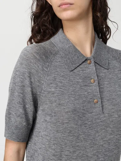 Victoria Beckham Polo Collar T-shirt Clothing In Gray