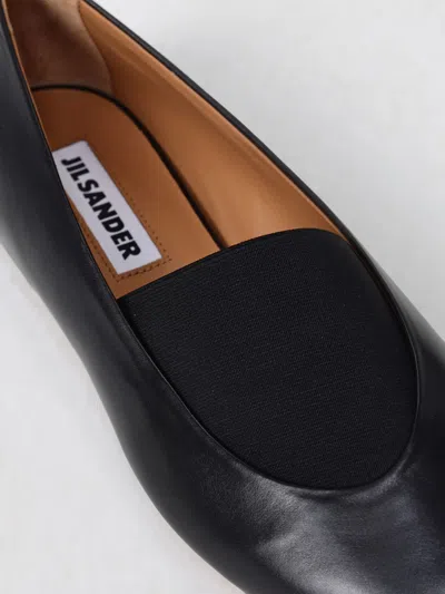 Jil Sander Calf Leather Slip-on Flat In Black