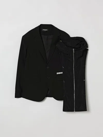 Dsquared2 Coat Kids  In Black