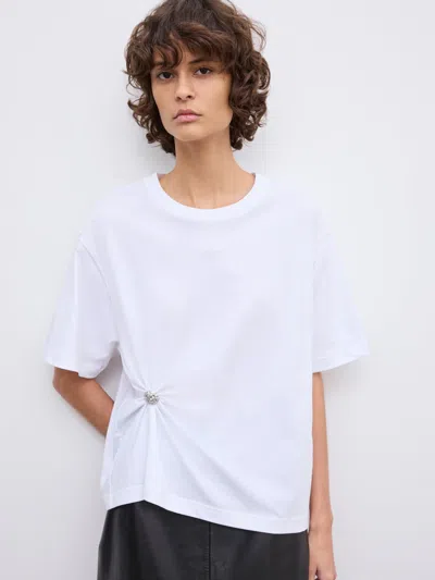 House Of Dagmar Asymmetric T-shirt |  | White | Size L | 100% Organic Cotton