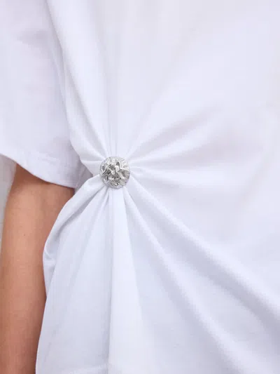 House Of Dagmar Asymmetric T-shirt |  | White | Size L | 100% Organic Cotton