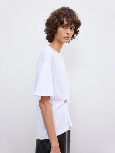 House Of Dagmar Asymmetric T-shirt |  | White | Size L | 100% Organic Cotton