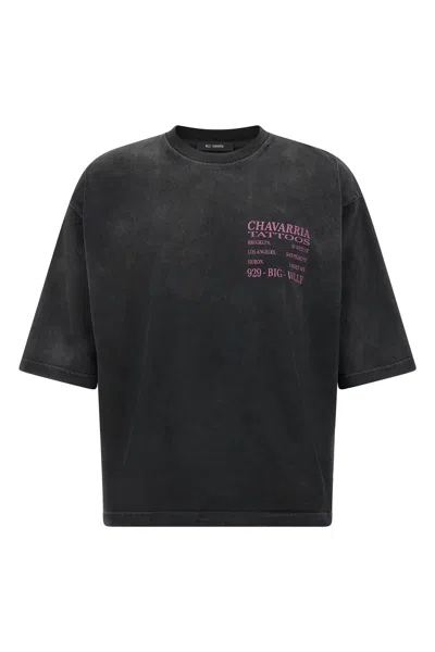 Willy Chavarria Tattoo Buffalo Graphic Crew Neck T Shirt In Black