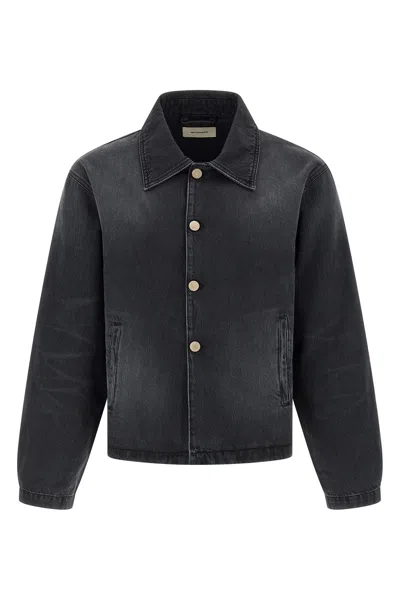Mfpen Union Buttoned Denim Jacket In Black