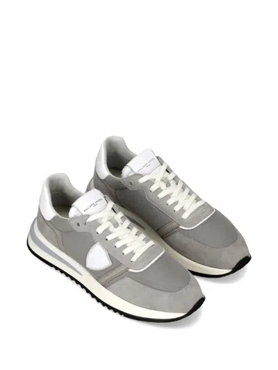 Philippe Model Tropez 2.1 Shield-shape-patch Sneakers In Gray