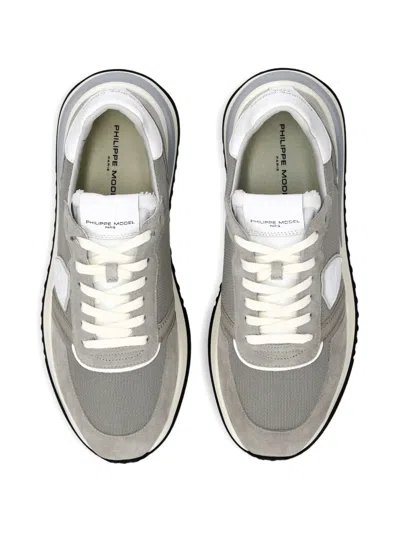 Philippe Model Tropez 2.1 Shield-shape-patch Sneakers In Gray