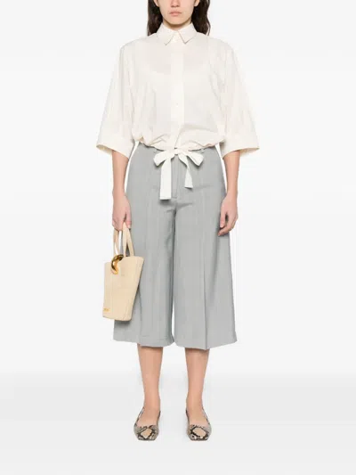 Forte Forte Drawstring-hem Shirt In Neutral