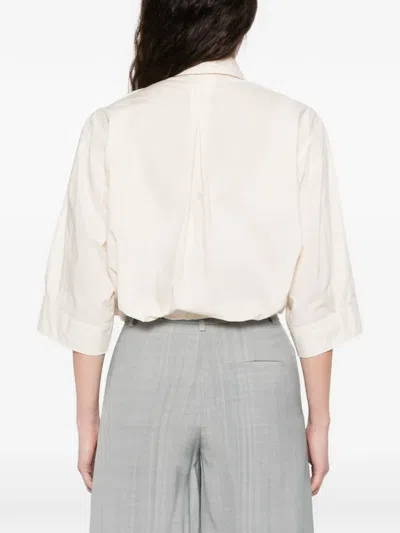 Forte Forte Drawstring-hem Shirt In Neutral