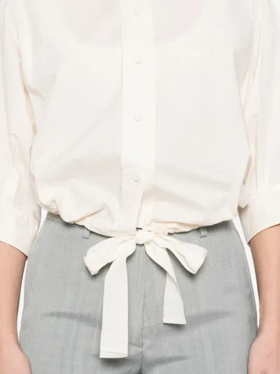 Forte Forte Drawstring-hem Shirt In Neutral
