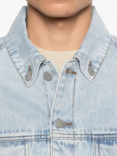 Entire Studios Shrunken Denim Jacket In Blue