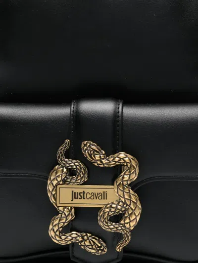 Just Cavalli Snake-appliqué Backpack In Black