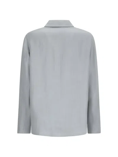 Lardini Buttoned Pocket Jacket In Gray