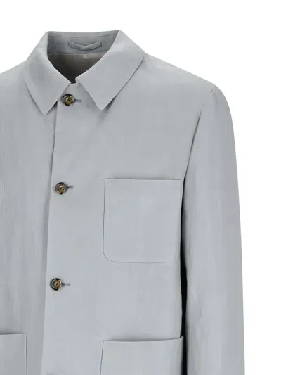 Lardini Buttoned Pocket Jacket In Gray