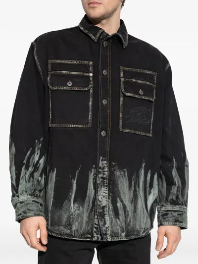 Off-white Patch-pocket Shirt Jacket In Pattern