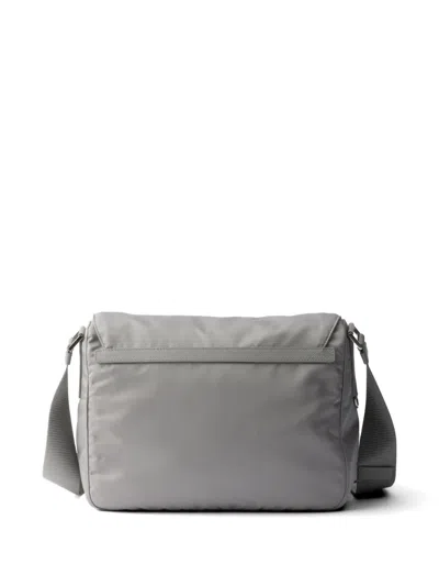 Prada Re-nylon Shoulder Bag In Gray