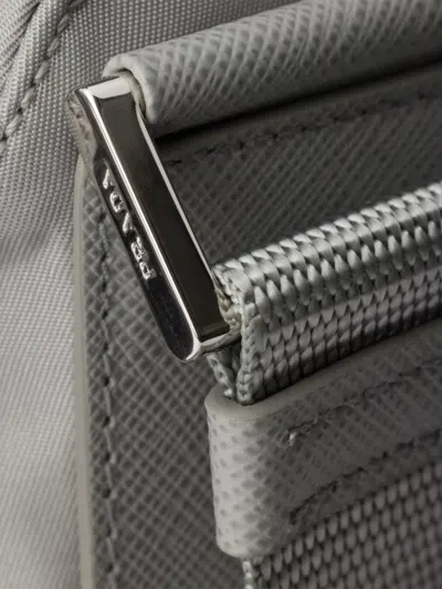 Prada Re-nylon Shoulder Bag In Gray