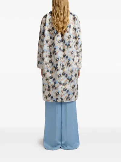 Marni Printed Button Parka Coat In Multi