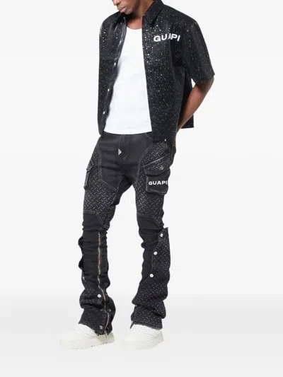 Guapi Panelled Jeans In Black