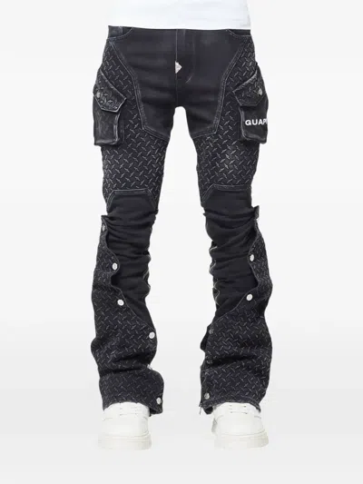 Guapi Panelled Jeans In Black