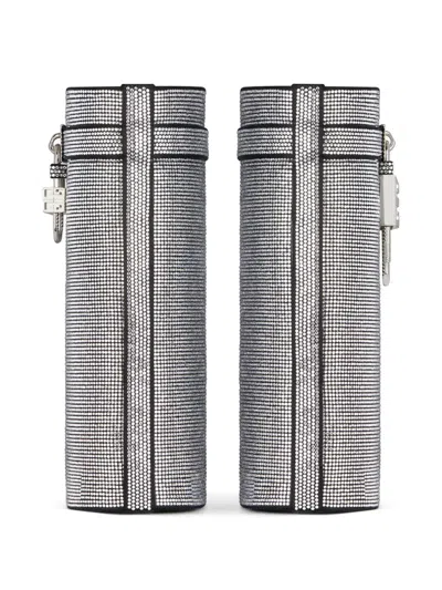 Givenchy Lock Ankle Sandals In Silver