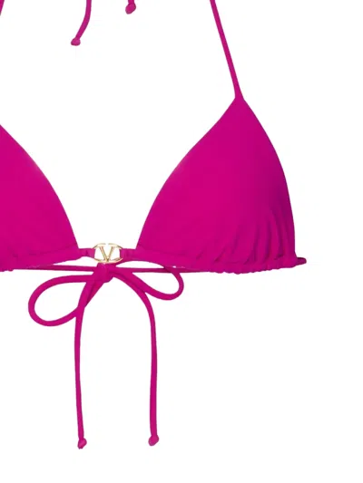 Valentino Triangle-cup Bikini In Pink