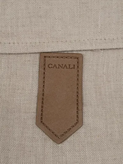 Canali Buttoned Flap-pocket Jacket In Brown