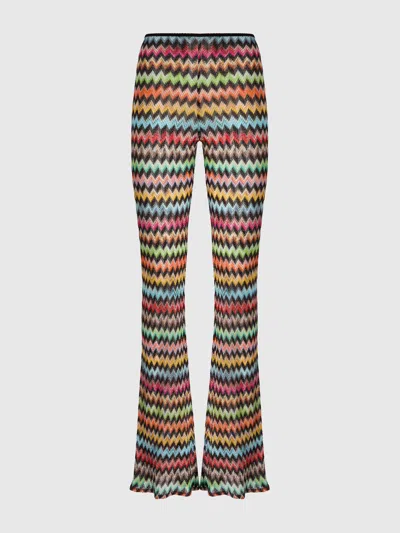Missoni Chevron-pattern Trousers In Multi