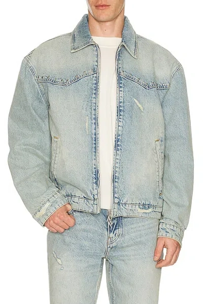 Represent Buttoned Denim Jacket In Blue