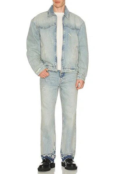 Represent Buttoned Denim Jacket In Blue