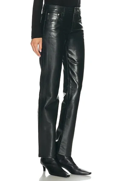 Agolde Recycled Leather Kick Boot In Black
