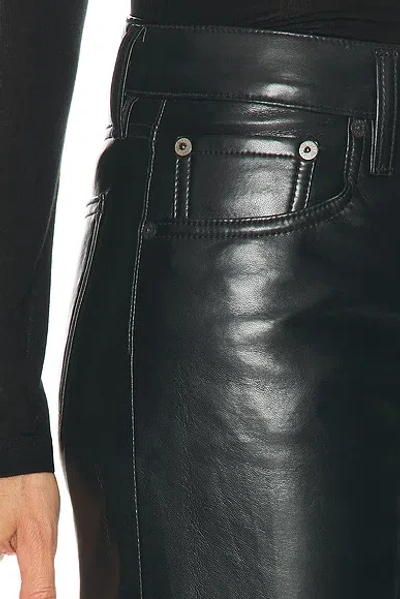 Agolde Recycled Leather Kick Boot In Black