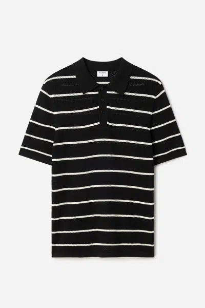 Filippa K Striped Mesh Polo In Multi