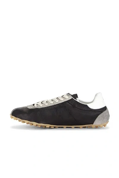 Maison Margiela Sneakers Sprinters In Suede And Leather With Vintage Finish In Black