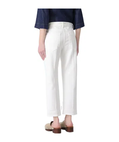 Dondup Belt Loop Jeans In White