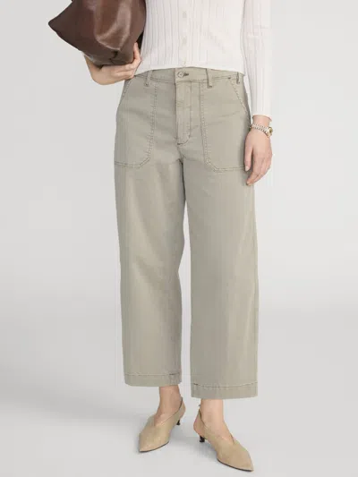 Frame The Ranger Crop Wide Leg Utility Pants In Green