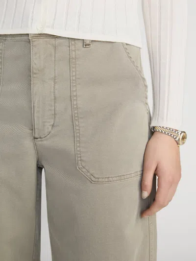 Frame The Ranger Crop Wide Leg Utility Pants In Green