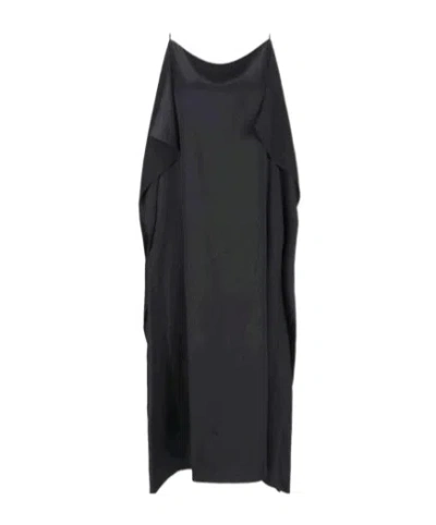The Row Sleeveless Kylo Dress With Draped Midi Cut In Black