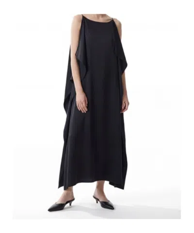 The Row Sleeveless Kylo Dress With Draped Midi Cut In Black