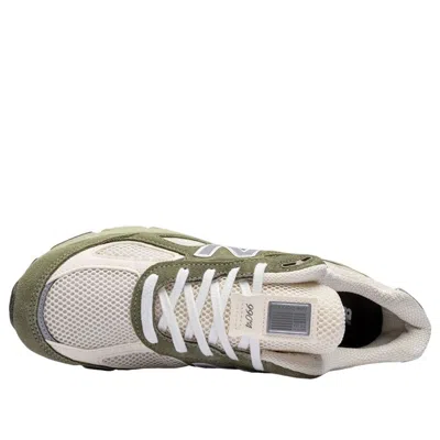 New Balance White And Green Made In Usa 990v4 Sneakers In Multi