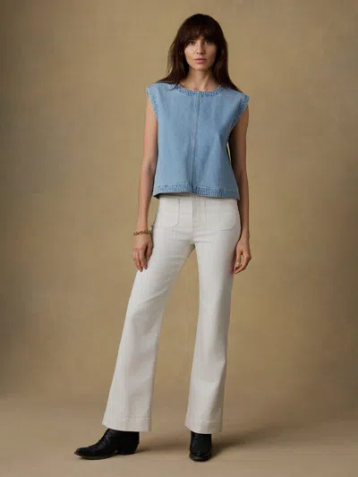 Faherty Solstice Denim Shell Top In Red