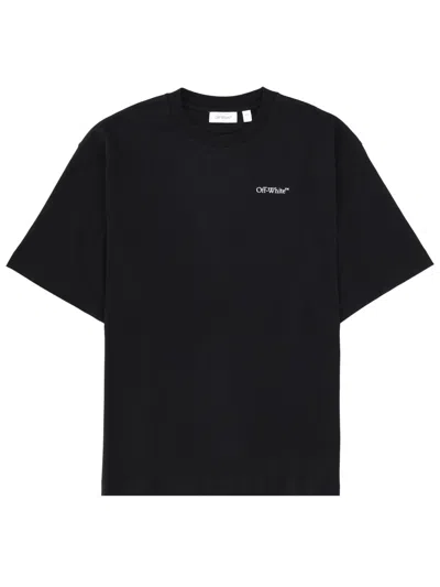 Off-white Slim Fit Scratch Arrow Graphic T-shirt In Black