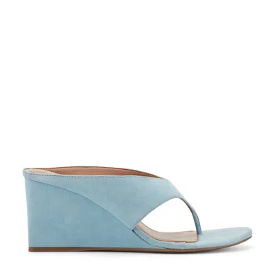 Marc Fisher Ltd Udena Wedge Flip Flop In Blue