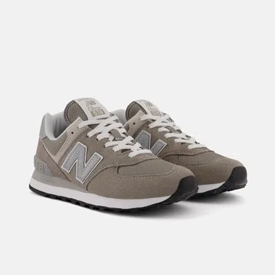 New Balance Womens 574 Logo-embossed Woven Low-top Trainers Grey White G In Grau