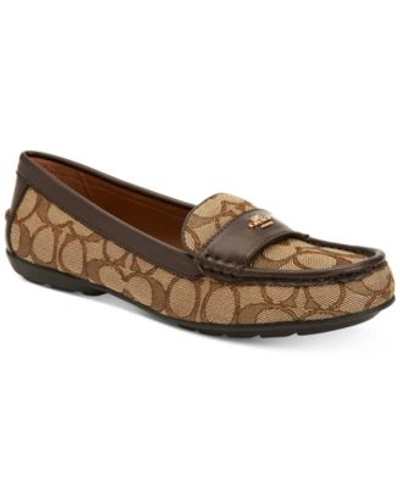 Coach Woman&#039;s Odette Casual Loafers In Khaki/chestnut