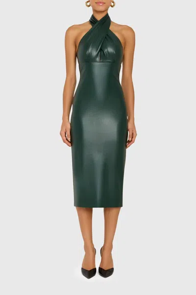 Amanda Uprichard Conchita Dress In Moss In Multi