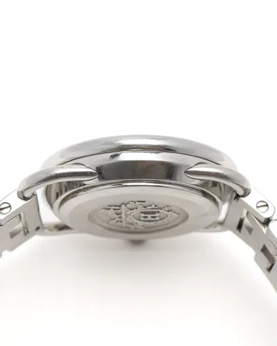 Pre-owned Hermes Hermès Pullman 25mm Ca 2010 Watch In Silver