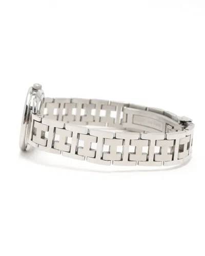 Pre-owned Hermes Hermès Pullman 25mm Ca 2010 Watch In Silver