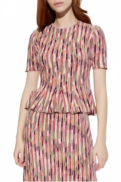 Ulla Johnson Knitted Stripe Samira T-shirt In Multi