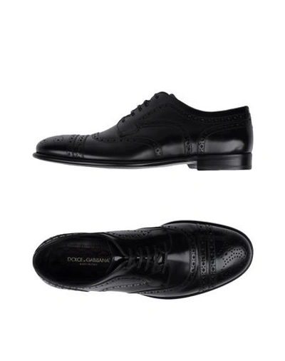 Dolce & Gabbana Laced Shoes In Black